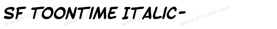 SF Toontime Italic字体转换